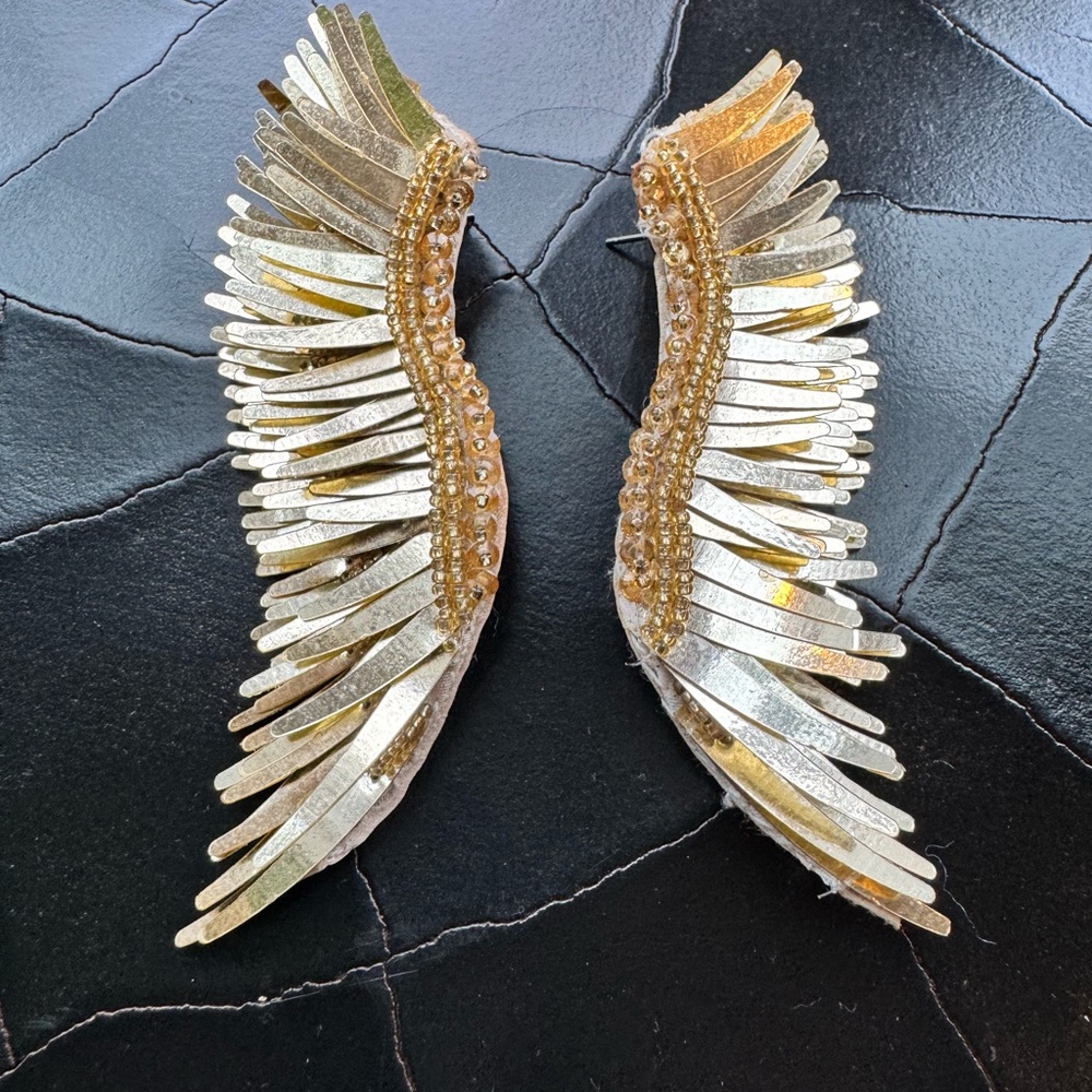 Mignonne Gavigan Madeline Elegant Gold Wing Earrings